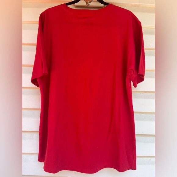 Adidas rich red short-sleeved shirt, crew neck, chest logo, XL/TG - Picture 4 of 5